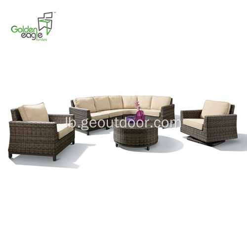 Aluminium Yarad Outdoor Miwwel Wicker Sofa